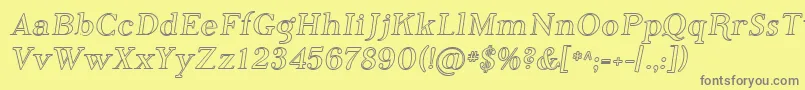 Sfphosphorusiodide Font – Gray Fonts on Yellow Background