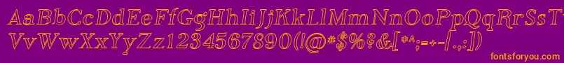 Sfphosphorusiodide Font – Orange Fonts on Purple Background