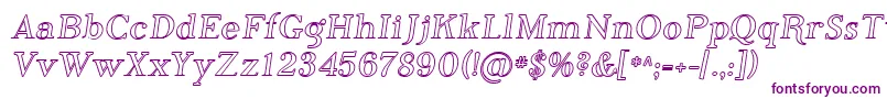 フォントSfphosphorusiodide – 白い背景に紫のフォント
