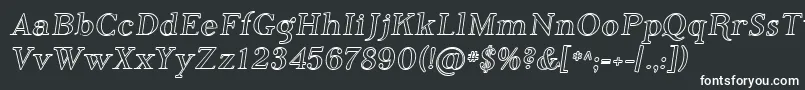 フォントSfphosphorusiodide – 黒い背景に白い文字