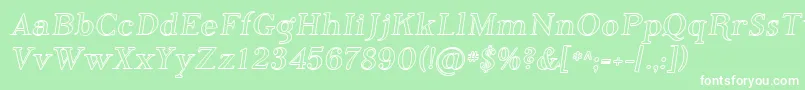 フォントSfphosphorusiodide – 緑の背景に白い文字