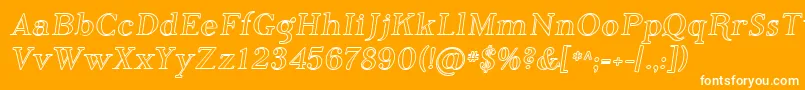 Sfphosphorusiodide Font – White Fonts on Orange Background