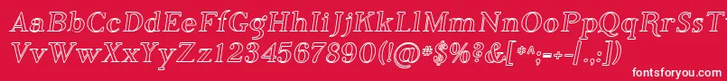 フォントSfphosphorusiodide – 赤い背景に白い文字