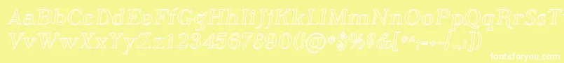 フォントSfphosphorusiodide – 黄色い背景に白い文字