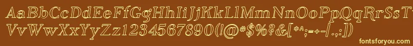 Sfphosphorusiodide Font – Yellow Fonts on Brown Background
