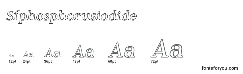 Размеры шрифта Sfphosphorusiodide