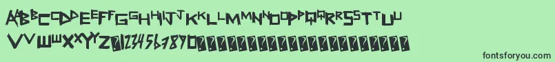 Freshsticks Font – Black Fonts on Green Background