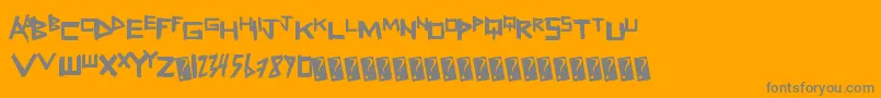 Freshsticks Font – Gray Fonts on Orange Background