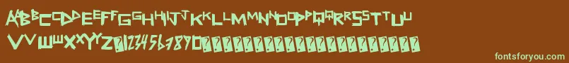 Freshsticks Font – Green Fonts on Brown Background