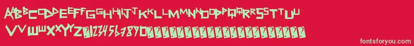 Freshsticks Font – Green Fonts on Red Background