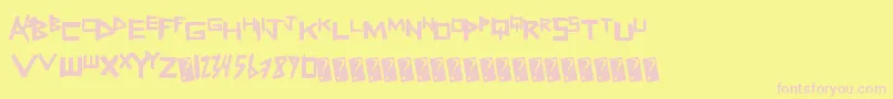 Freshsticks Font – Pink Fonts on Yellow Background