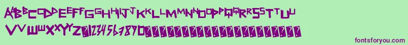 Freshsticks Font – Purple Fonts on Green Background