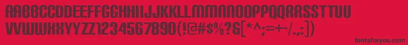 CarbonphyberRegular-Schriftart – Schwarze Schriften auf rotem Hintergrund