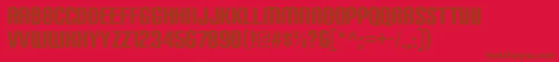 CarbonphyberRegular Font – Brown Fonts on Red Background