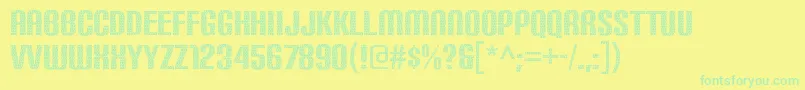 En savoir plus sur la police CarbonphyberRegular Police CarbonphyberRegular – polices vertes sur fond jaune