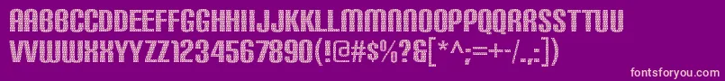 CarbonphyberRegular Font – Pink Fonts on Purple Background