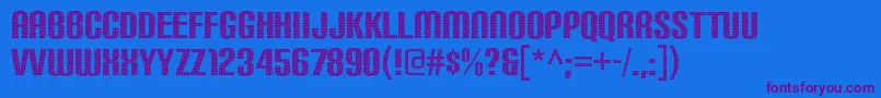 CarbonphyberRegular Font – Purple Fonts on Blue Background