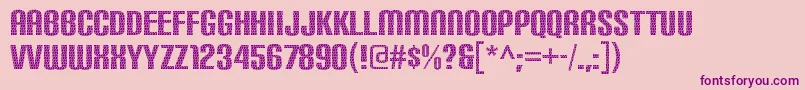 CarbonphyberRegular Font – Purple Fonts on Pink Background
