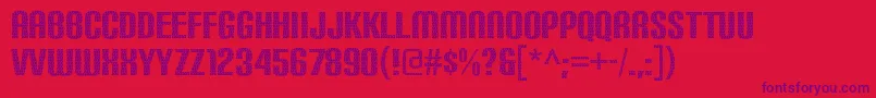 CarbonphyberRegular Font – Purple Fonts on Red Background