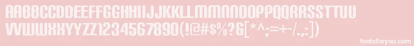 CarbonphyberRegular Font – White Fonts on Pink Background