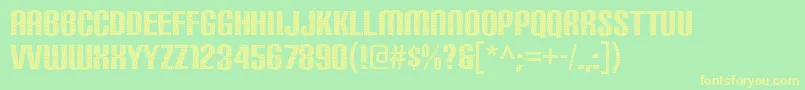 CarbonphyberRegular Font – Yellow Fonts on Green Background
