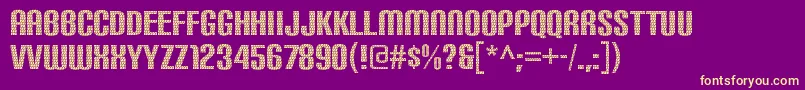 CarbonphyberRegular Font – Yellow Fonts on Purple Background