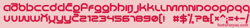 フォントLifeInSpaceBold – ピンクの背景に赤い文字
