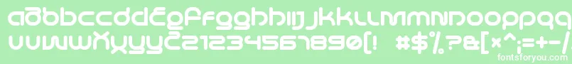 フォントLifeInSpaceBold – 緑の背景に白い文字