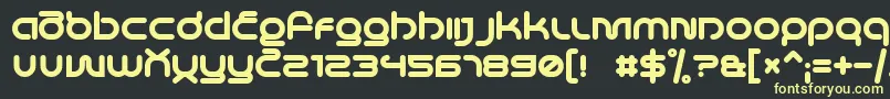 フォントLifeInSpaceBold – 黒い背景に黄色の文字