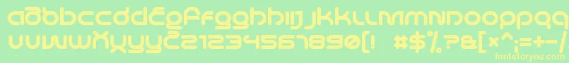 LifeInSpaceBold Font – Yellow Fonts on Green Background