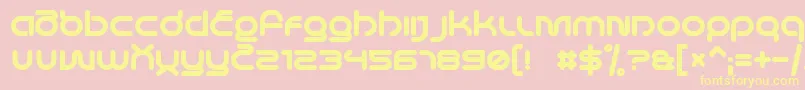 LifeInSpaceBold Font – Yellow Fonts on Pink Background