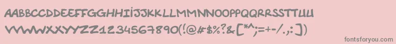 Comicnotesmooth Font – Gray Fonts on Pink Background
