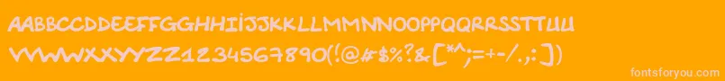 フォントComicnotesmooth – オレンジの背景にピンクのフォント