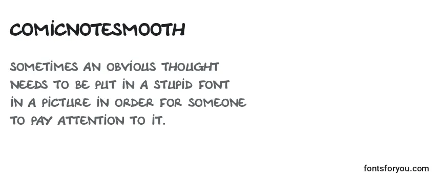 Review of the Comicnotesmooth Font