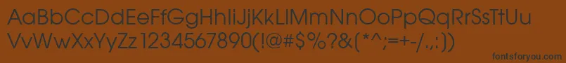 Czcionka AvignonRegular – czarne czcionki na brązowym tle