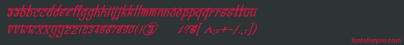 fuente BitlingvedasItalic – Fuentes Rojas Sobre Fondo Negro
