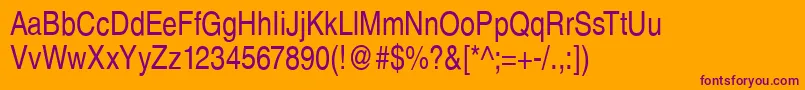 SansPsCdRegular Font – Purple Fonts on Orange Background
