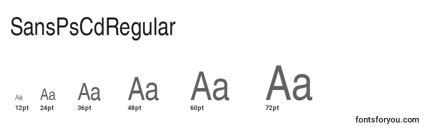 SansPsCdRegular Font Sizes