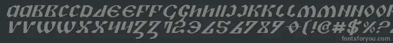PiperPieExpital-Schriftart – Graue Schriften auf schwarzem Hintergrund