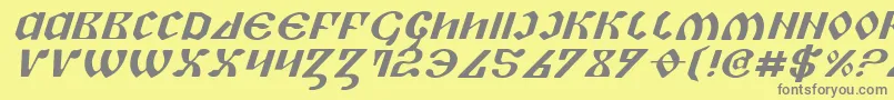 Шрифт PiperPieExpital – серые шрифты на жёлтом фоне