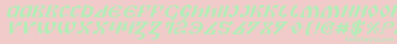 PiperPieExpital Font – Green Fonts on Pink Background