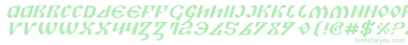 PiperPieExpital Font – Green Fonts on White Background