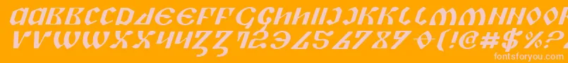 フォントPiperPieExpital – オレンジの背景にピンクのフォント