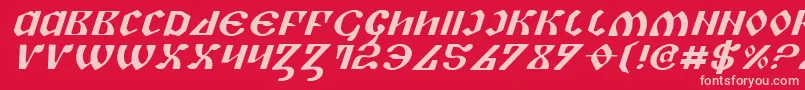 Weitere Informationen zur PiperPieExpital-Schriftart PiperPieExpital-Schriftart – Rosa Schriften auf rotem Hintergrund