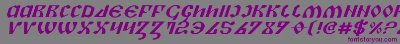 PiperPieExpital Font – Purple Fonts on Gray Background