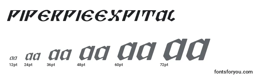 PiperPieExpital Font Sizes