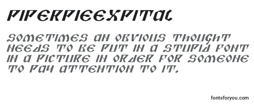 Review of the PiperPieExpital Font