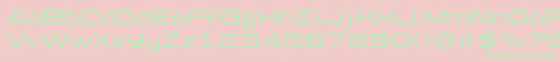 PfbaselineproRegular Font – Green Fonts on Pink Background