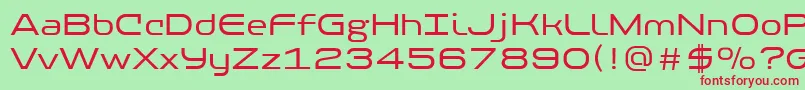 PfbaselineproRegular Font – Red Fonts on Green Background