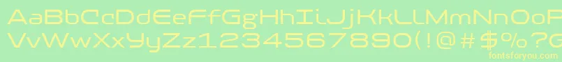 PfbaselineproRegular Font – Yellow Fonts on Green Background